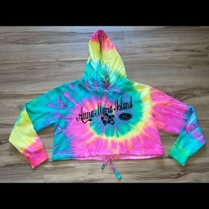 Florida cropped Tye dye hoodie
